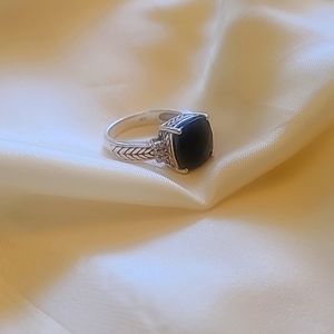 EFFY onyx and diamond accent 925 sterling silver